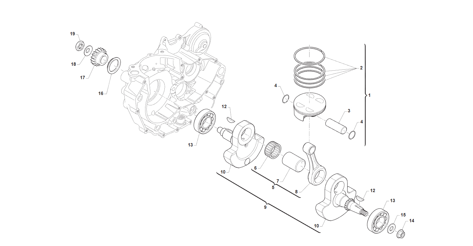 4T 450 FI MX 2012 - ENGINE - CRANKSHAFT-PISTON ES